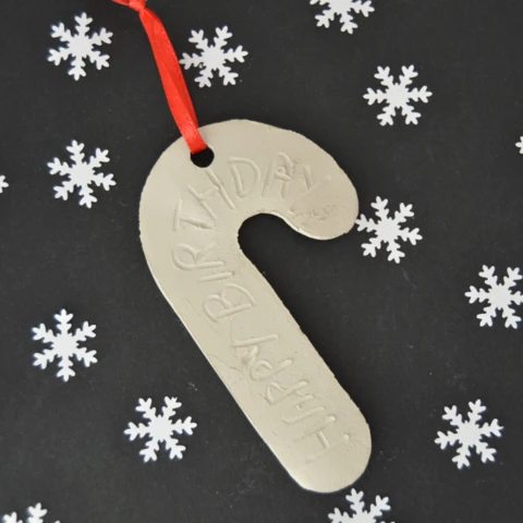self drying clay gift tag